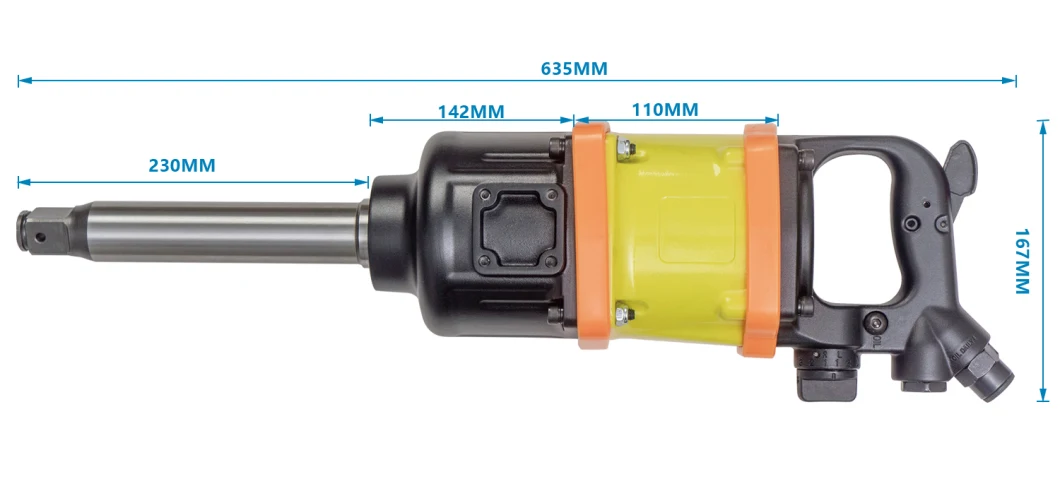 Herramienta de aire neumática de la llave de 1 pulgada con 3700r. P.M., 3800n. M, diseño del martillo de Pinless, ampliamente utilizados en la asamblea, el desmontaje y el mantenimiento del camión/del neumático de coches